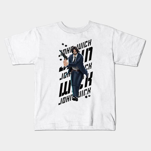 John Wick - Colored - Black Kids T-Shirt by An_dre 2B